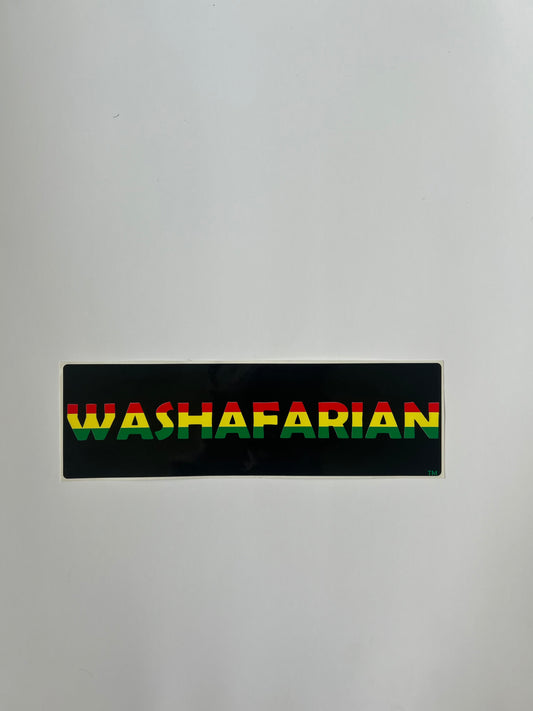 Washafarian Bumper Sticker Black